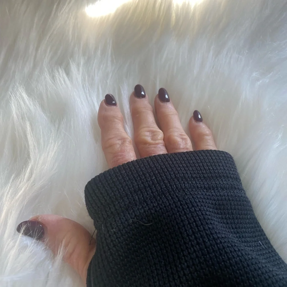 CB Black Moto Jacket Knit Back  Asymmetrical Zip with Pockets Womens Sz M - Picture 3 of 8